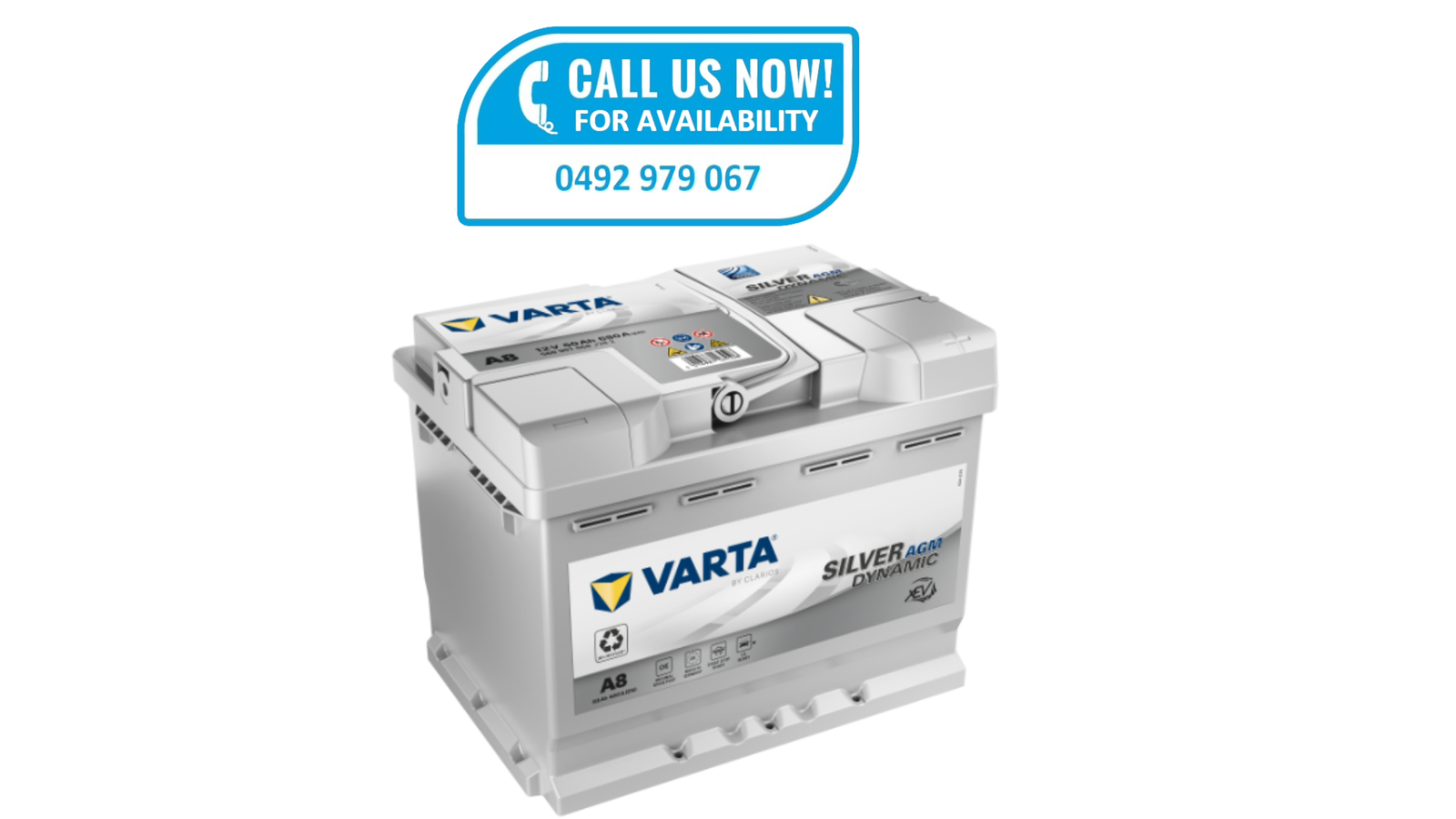 Varta DIN55H A8 (DIN55H) AGM Start Stop Battery