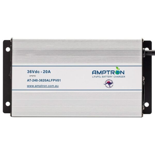 AC-DC 36V 20A Lithium ​LiFePO4 Battery Charger c/w battery wakeup feature