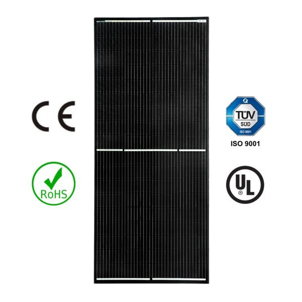 AMPTRON 200W 12V High Shade Tolerance Glass Perc Half Mono-crystalline Solar panel for RVs, Caravans, Campers, Boats & Off-Grid Homes and Mounting Brackets - Image 3