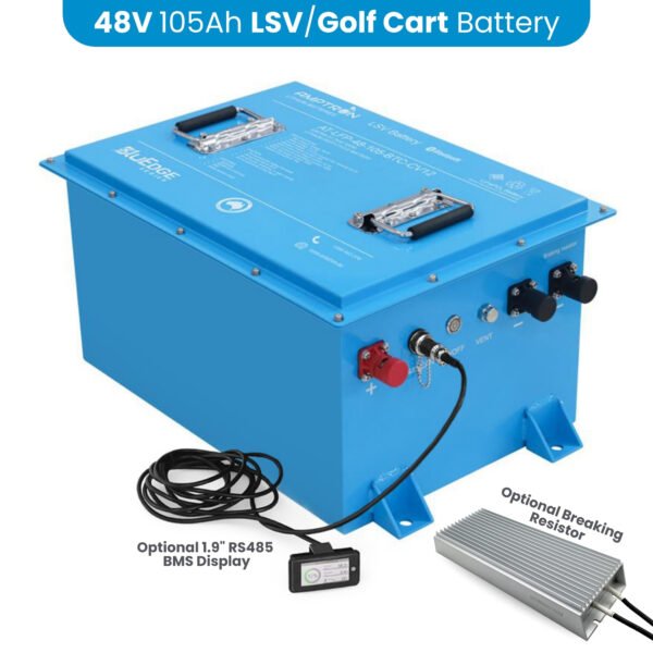 AMPTRON 48V 105Ah/180A LiFePO4 Smart BluEdge LSV Lithium Battery with Brake Resistor Feature - Image 5