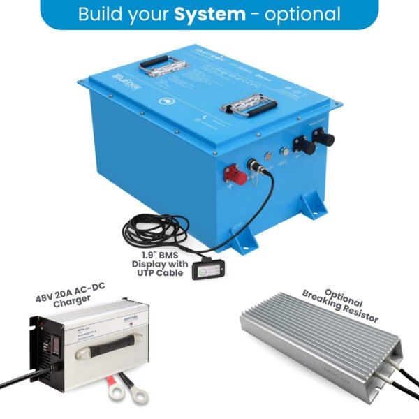 AMPTRON 48V 105Ah/180A LiFePO4 Smart BluEdge LSV Lithium Battery with Brake Resistor Feature - Image 6