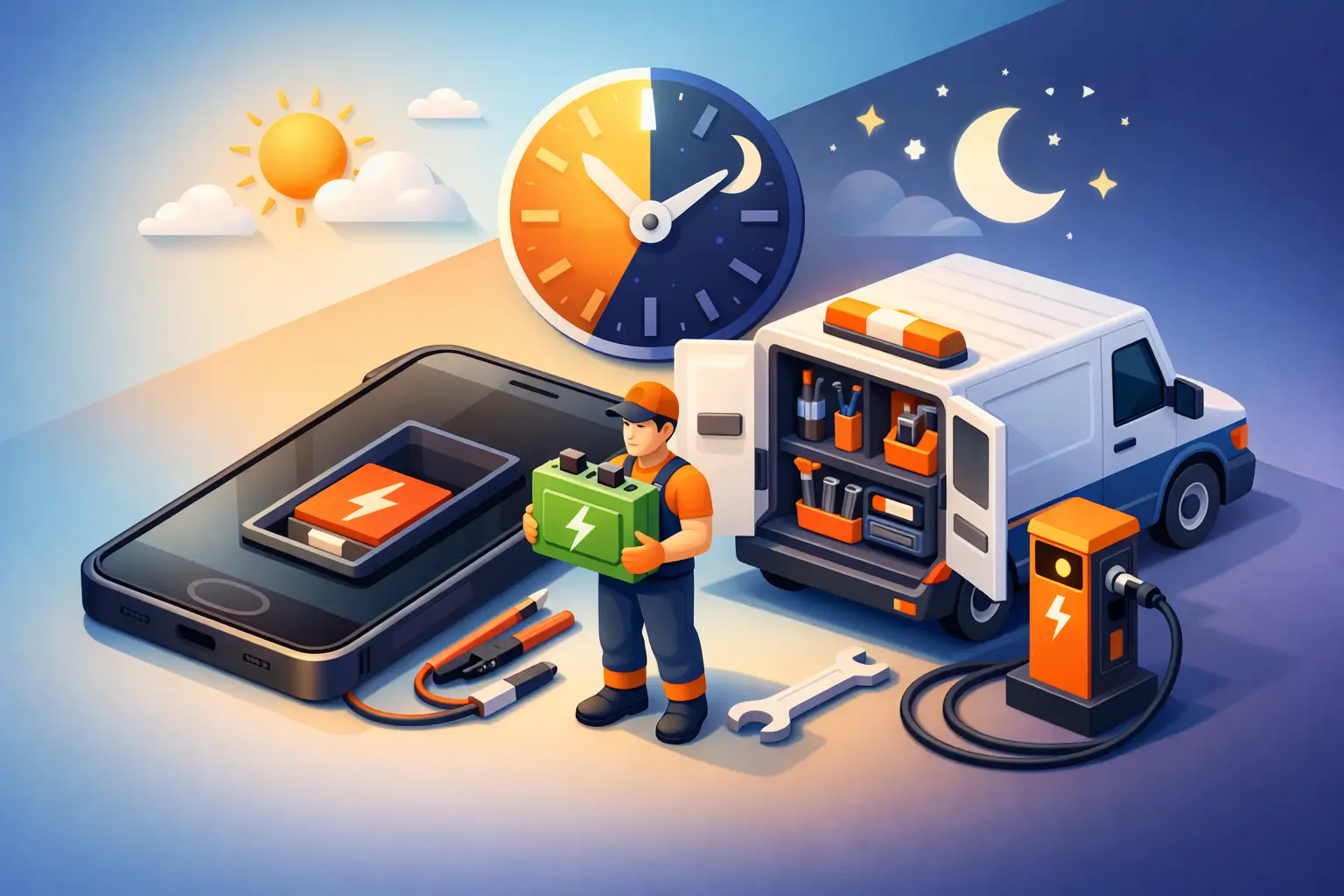 24/7 Mobile Car and Truck Battery Replacement Fast