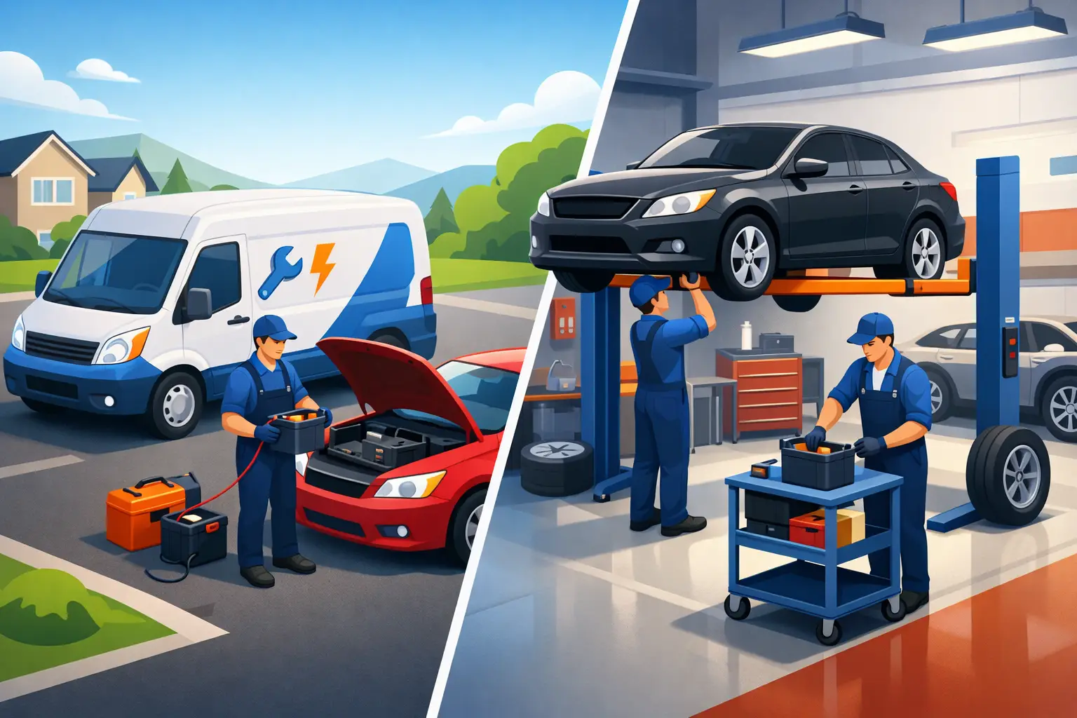Mobile Battery Service vs Workshop: Which Wins?