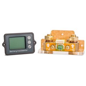 Amptron 350A Coulometer Battery Monitor with Shunt - Front view